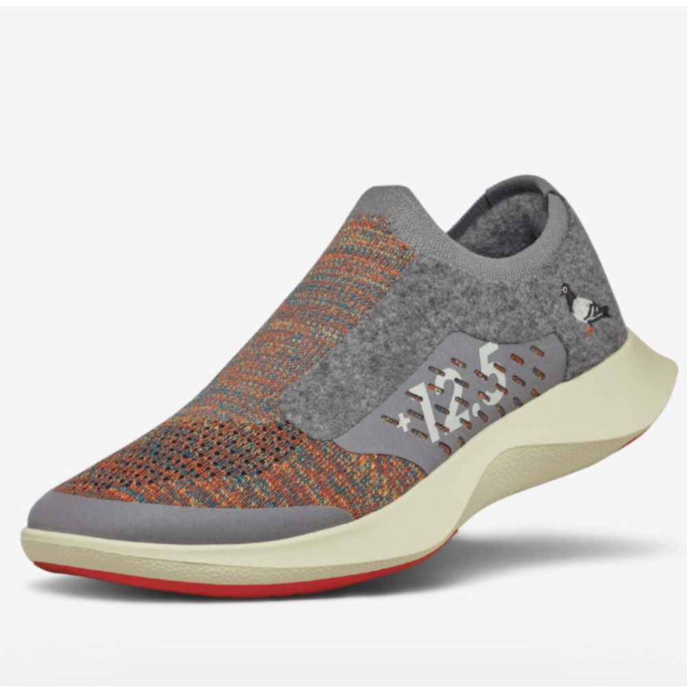 Allbirds Staple Dasher Highlights Slip On Sneakers Sz 8 Gray Orange